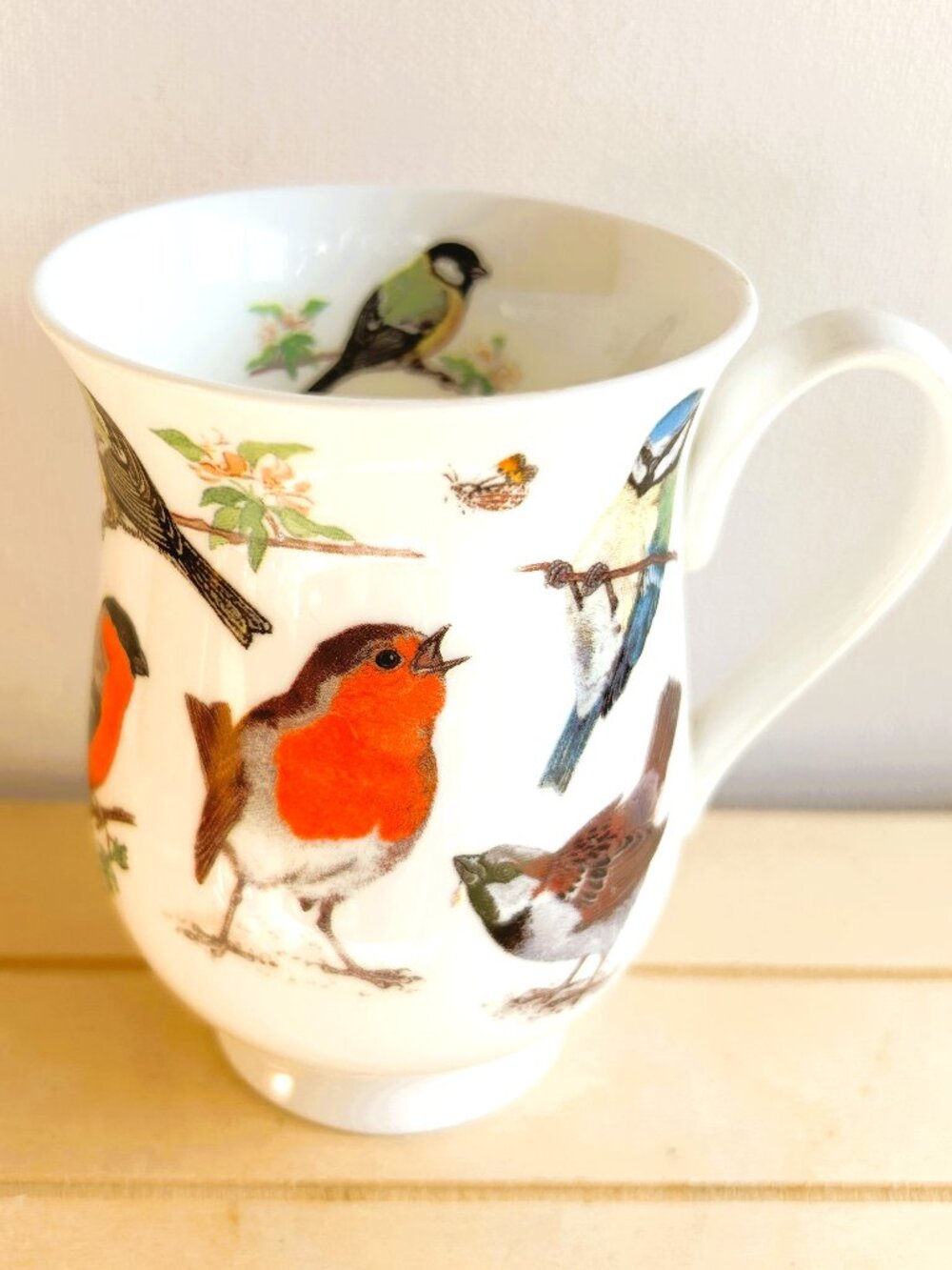 Roy Kirkham Vintage Garden Bird-Themed Mug, Made in England